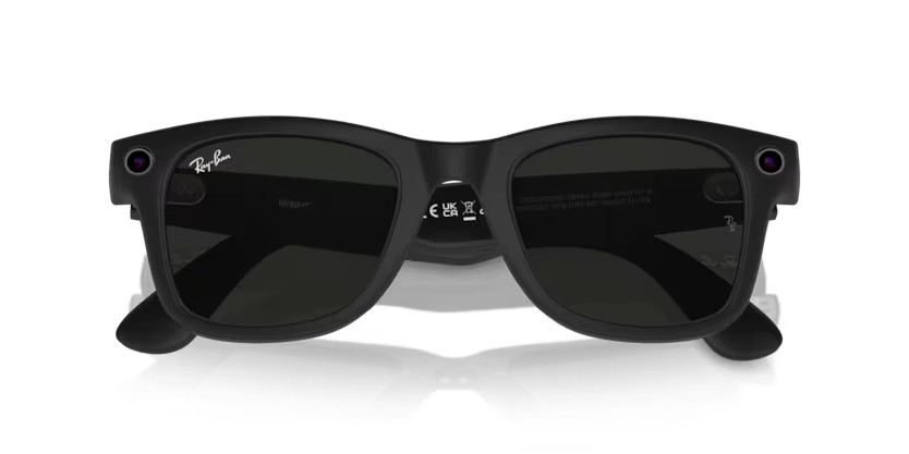 Sonnenbrillen Ray-Ban Meta Smart Glasses Wayfarer RW 4006 (601SM1) farbe nero form quadratisch gläser trasparente/verde