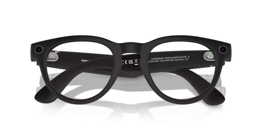 Sonnenbrillen Ray-Ban Meta Smart Glasses Headliner RW 4009 (601SM3) farbe nero form pantos gläser trasparente/grigio