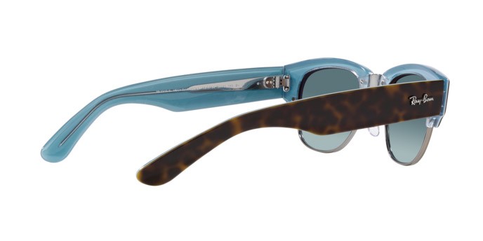 Occhiali da sole Ray-Ban Mega Clubmaster RB 0316S (13163M) colore havana su gunmetal forma quadrato lenti blu