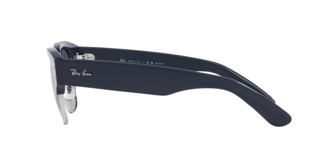 Occhiali da sole Ray-Ban Mega Clubmaster RB 0316S (136678) colore blu su argento forma quadrato lenti blu