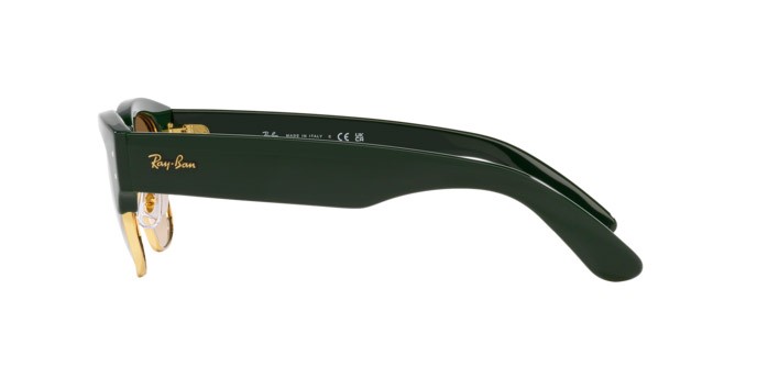 Sonnenbrillen Ray-Ban Mega Clubmaster RB 0316S (136851) farbe verde su oro form quadratisch gläser marrone chiaro