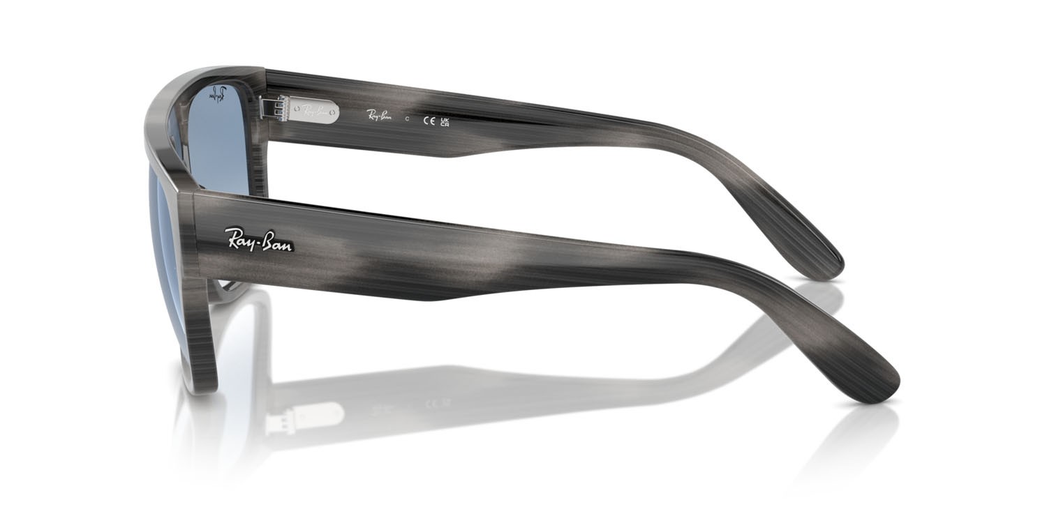 Sonnenbrillen Ray-Ban Drifter RB 0360S (14043F) farbe striato grigio form quadratisch gläser clear & blue