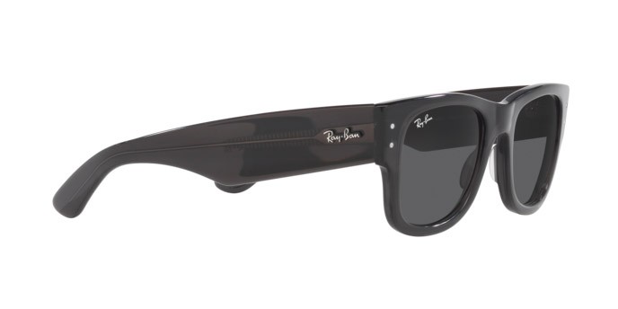 Sonnenbrillen Ray-Ban Mega Wayfarer RB 0840S (1390B1) farbe trasparente form quadratisch gläser grigio scuro