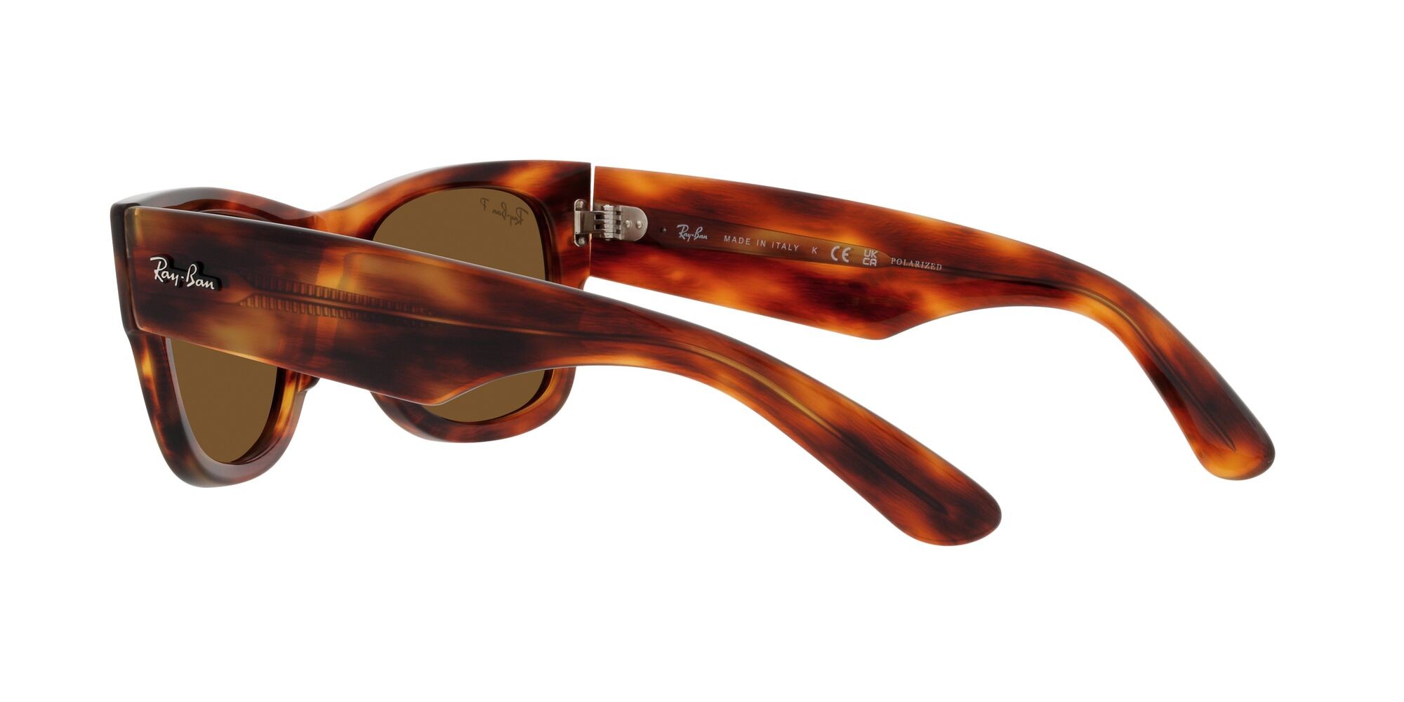 Sonnenbrillen Ray-Ban Mega Wayfarer RB 0840S (954/57) farbe striato havana form quadratisch gläser marrone