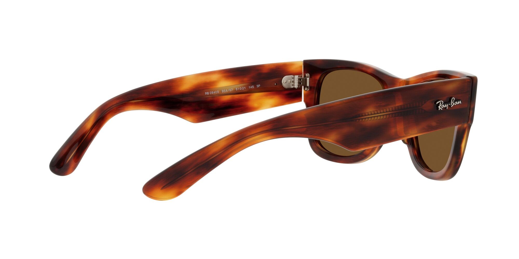 Sonnenbrillen Ray-Ban Mega Wayfarer RB 0840S (954/57) farbe striato havana form quadratisch gläser marrone