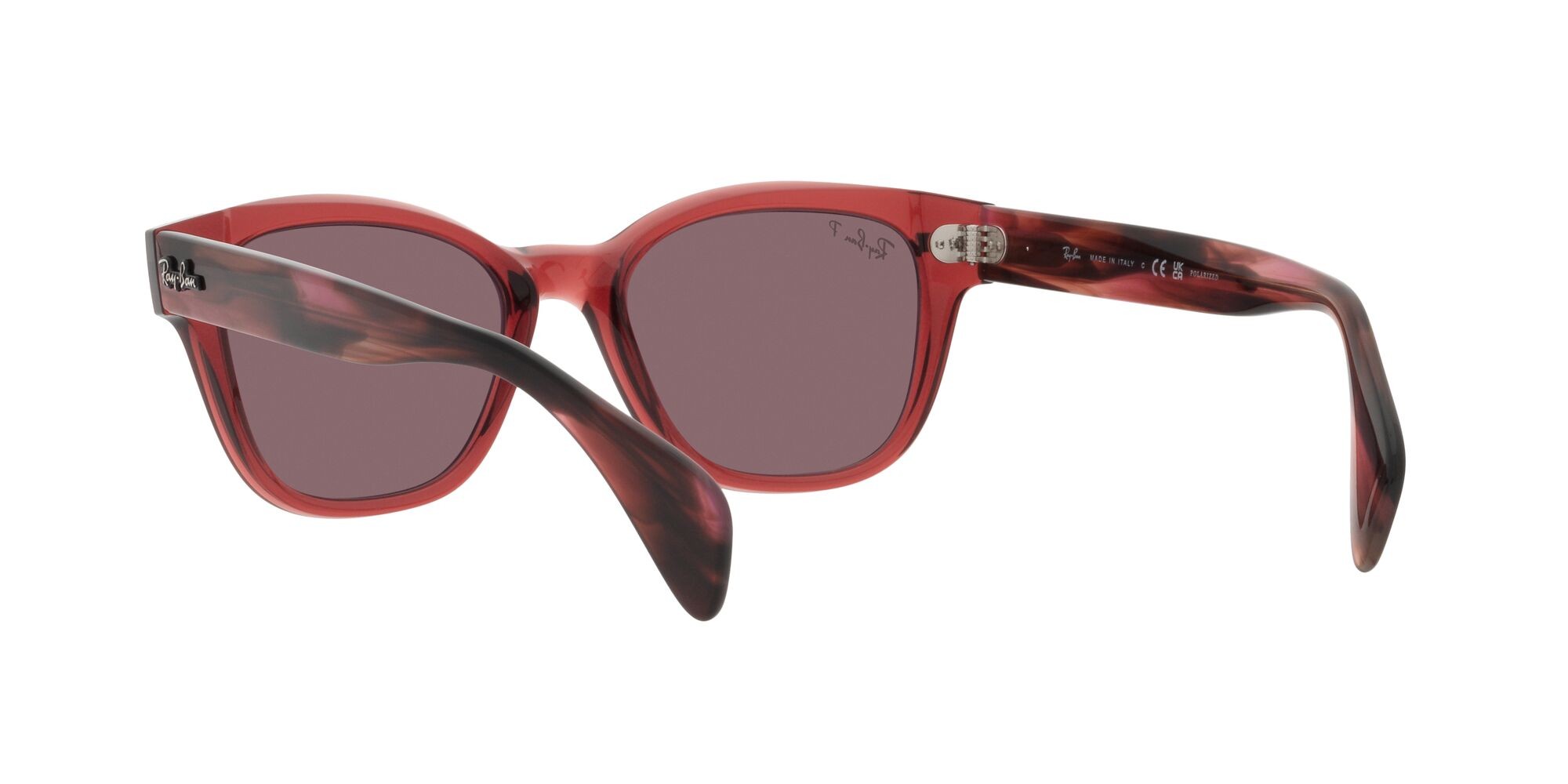 Sonnenbrillen Ray-Ban RB 0880S (6639AF) farbe rosa trasparente form quadratisch gläser viola scuro