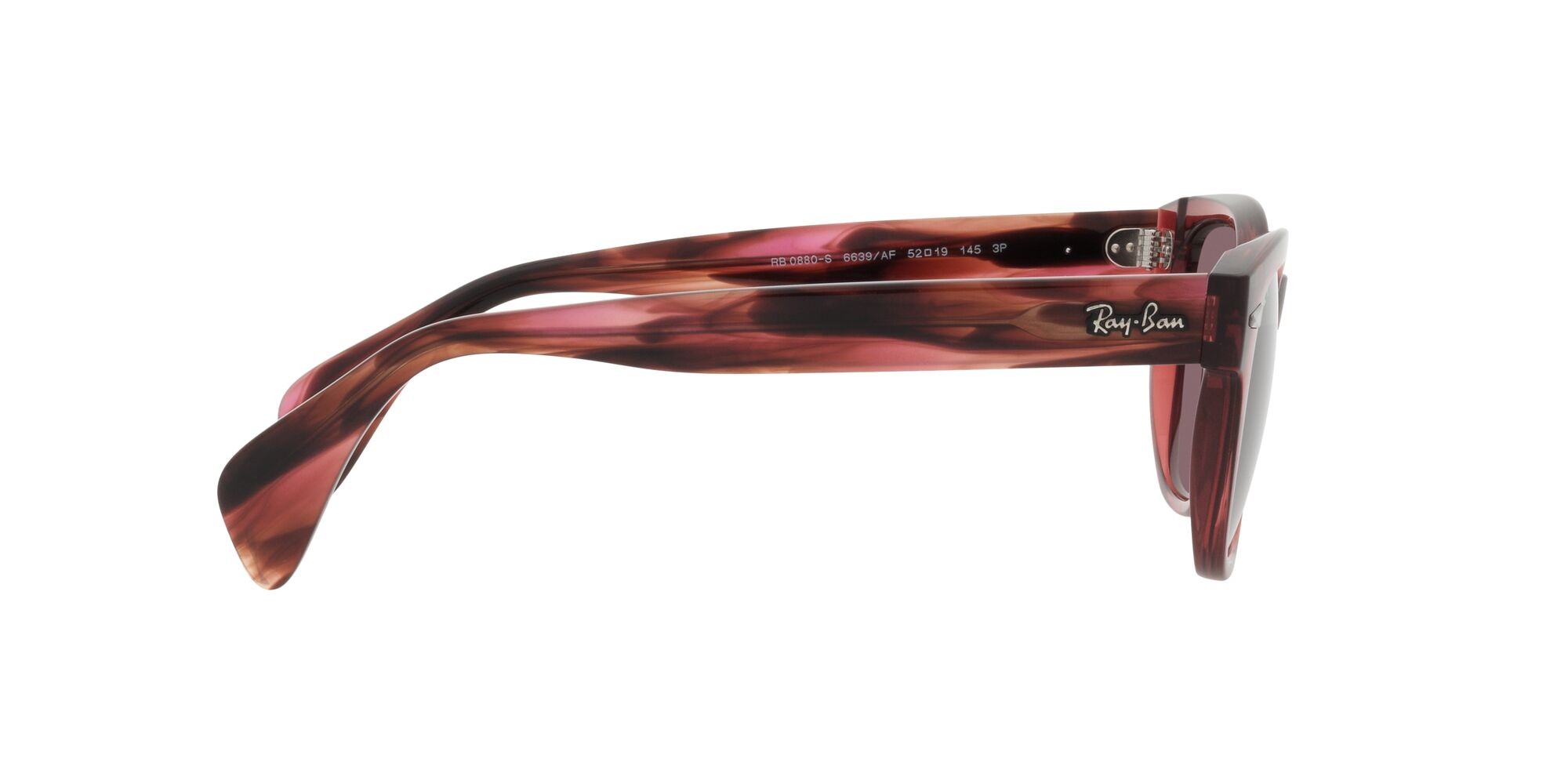 Sonnenbrillen Ray-Ban RB 0880S (6639AF) farbe rosa trasparente form quadratisch gläser viola scuro
