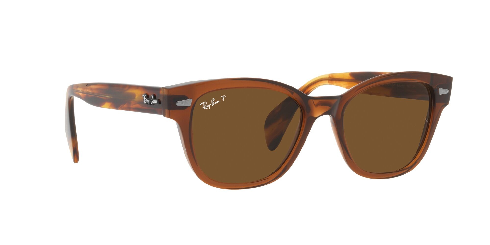 Occhiali da sole Ray-Ban RB 0880S (664057) colore marrone trasparente forma quadrato lenti marrone