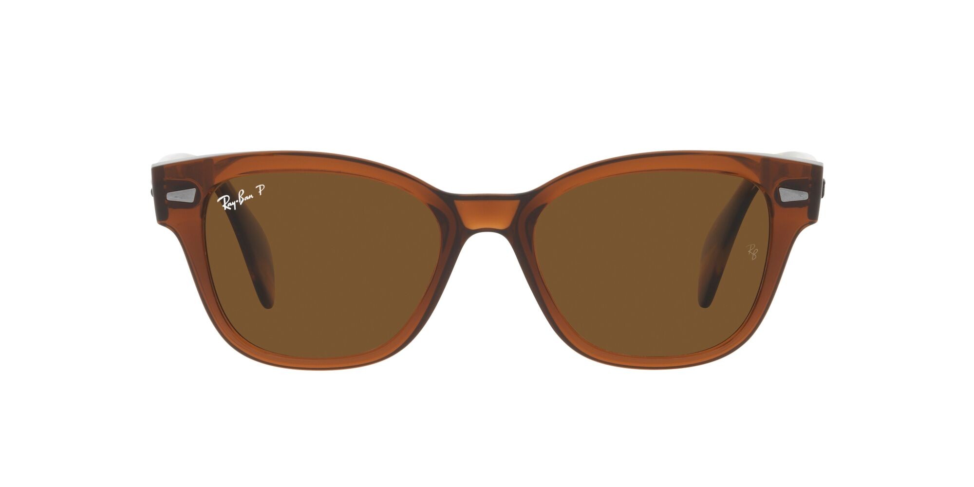 Occhiali da sole Ray-Ban RB 0880S (664057) colore marrone trasparente forma quadrato lenti marrone