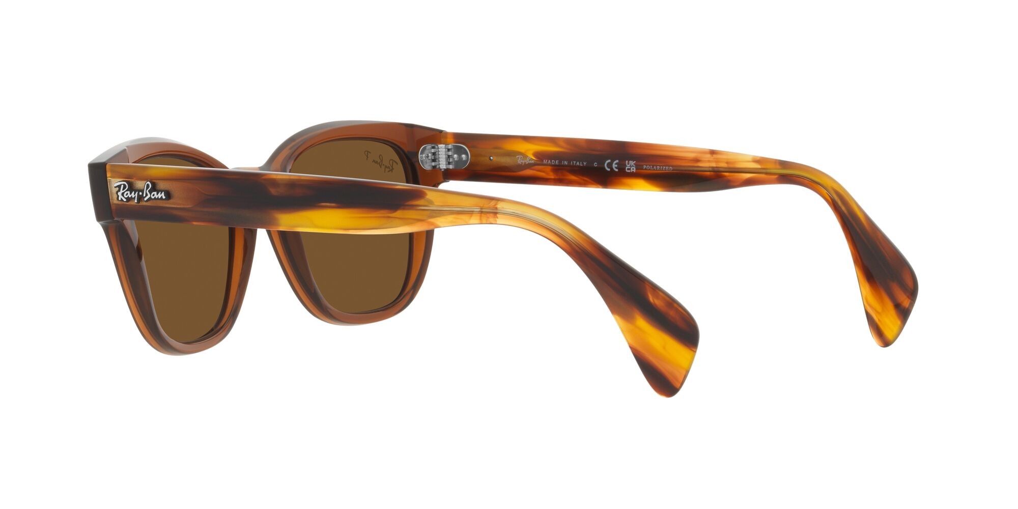 Occhiali da sole Ray-Ban RB 0880S (664057) colore marrone trasparente forma quadrato lenti marrone