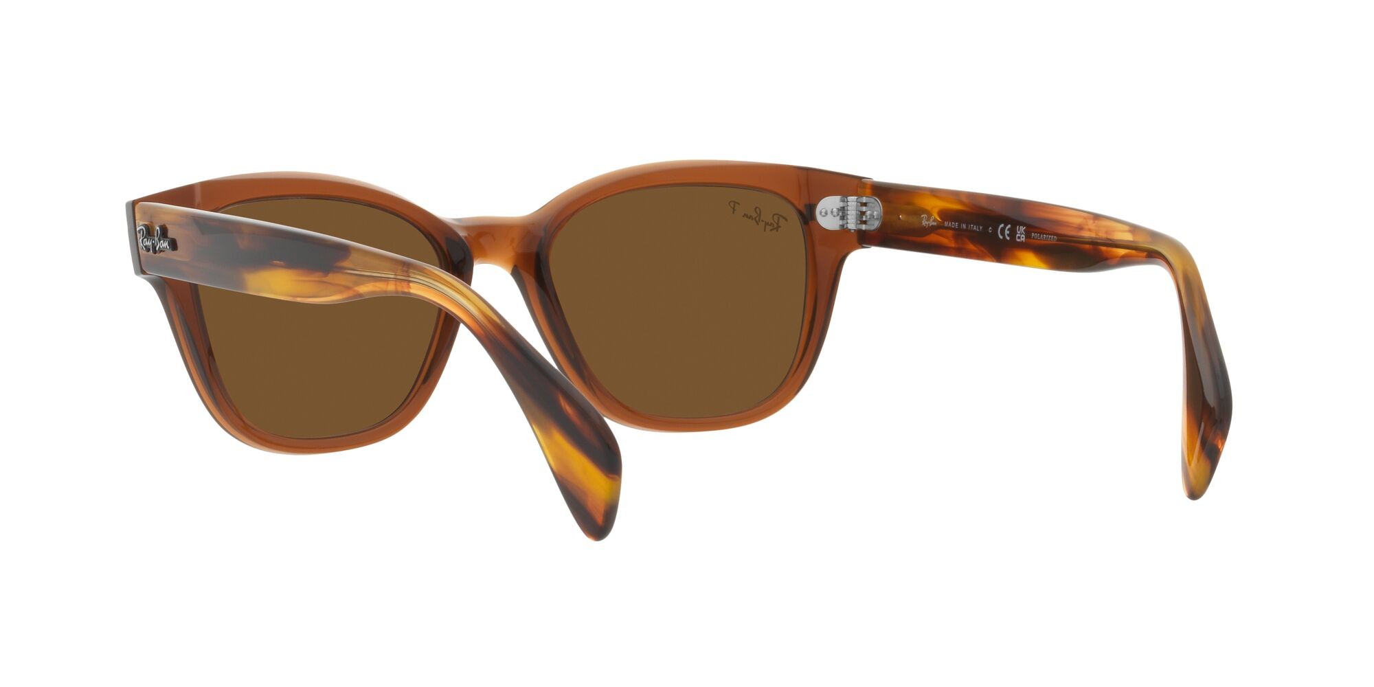 Occhiali da sole Ray-Ban RB 0880S (664057) colore marrone trasparente forma quadrato lenti marrone