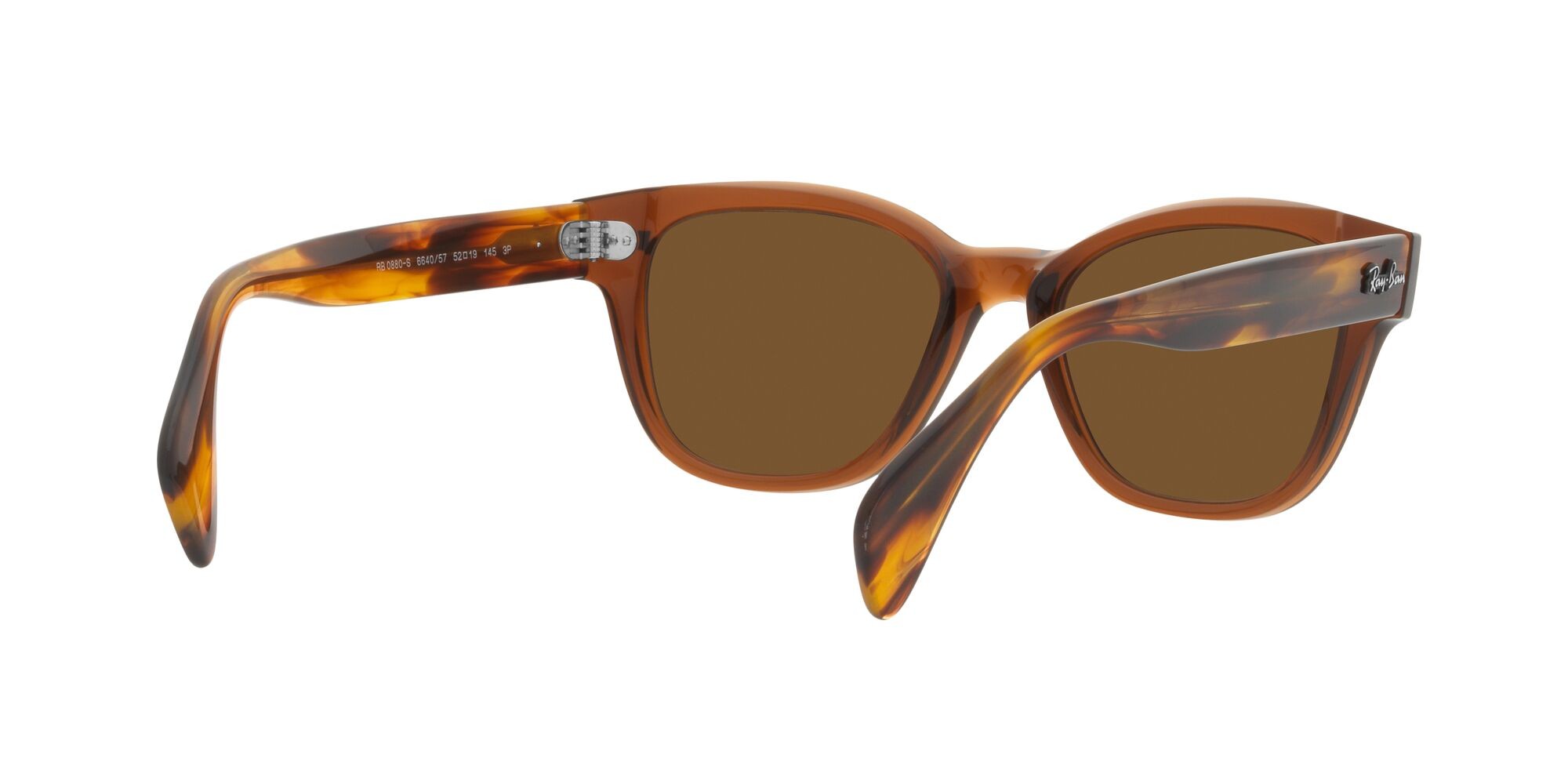 Occhiali da sole Ray-Ban RB 0880S (664057) colore marrone trasparente forma quadrato lenti marrone