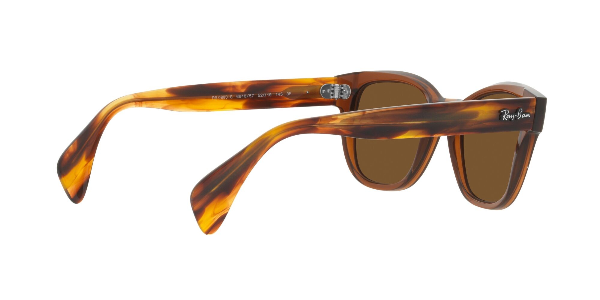 Occhiali da sole Ray-Ban RB 0880S (664057) colore marrone trasparente forma quadrato lenti marrone