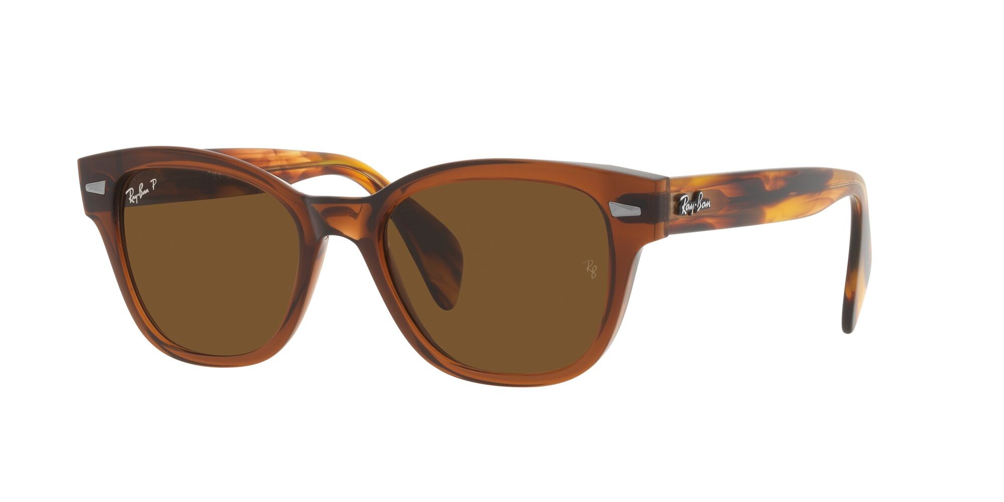 Occhiali da sole Ray-Ban RB 0880S (664057) colore marrone trasparente forma quadrato lenti marrone