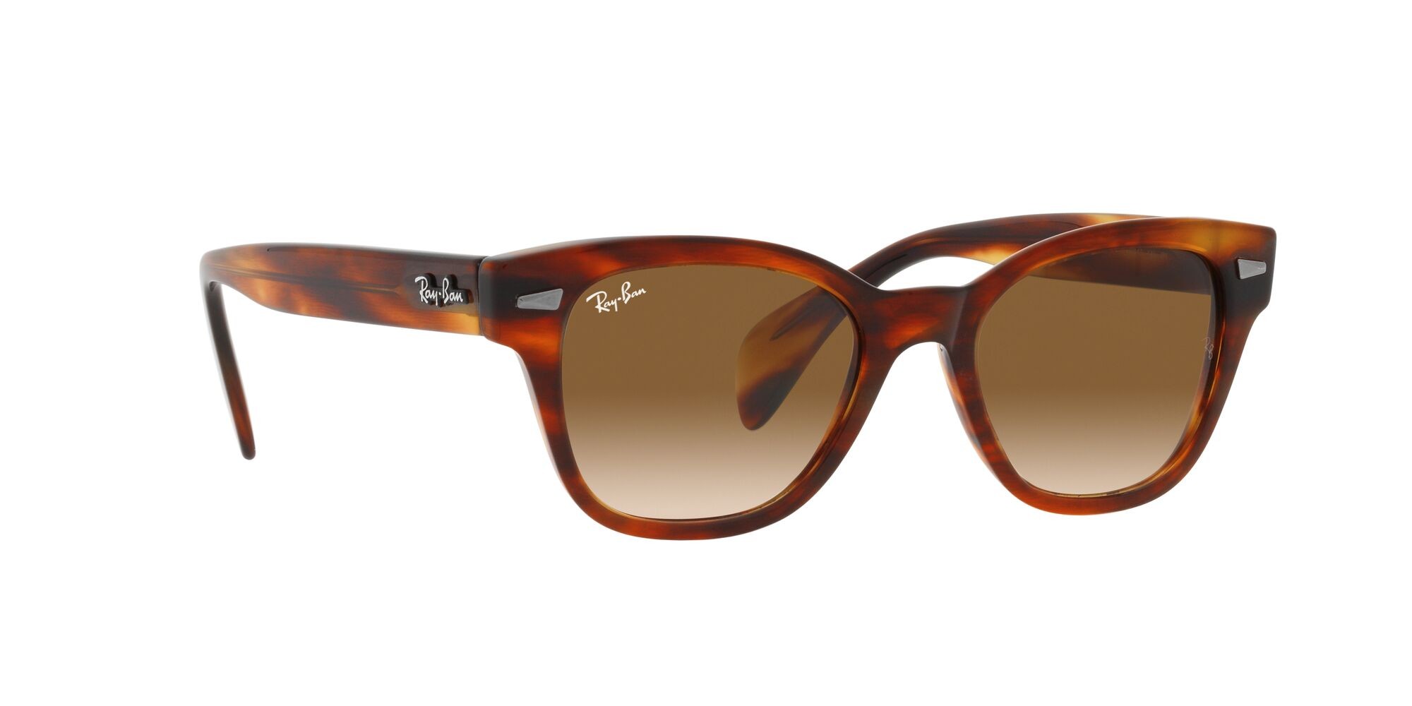 Occhiali da sole Ray-Ban RB 0880S (954/51) colore striato havana forma quadrato lenti marrone sfumato