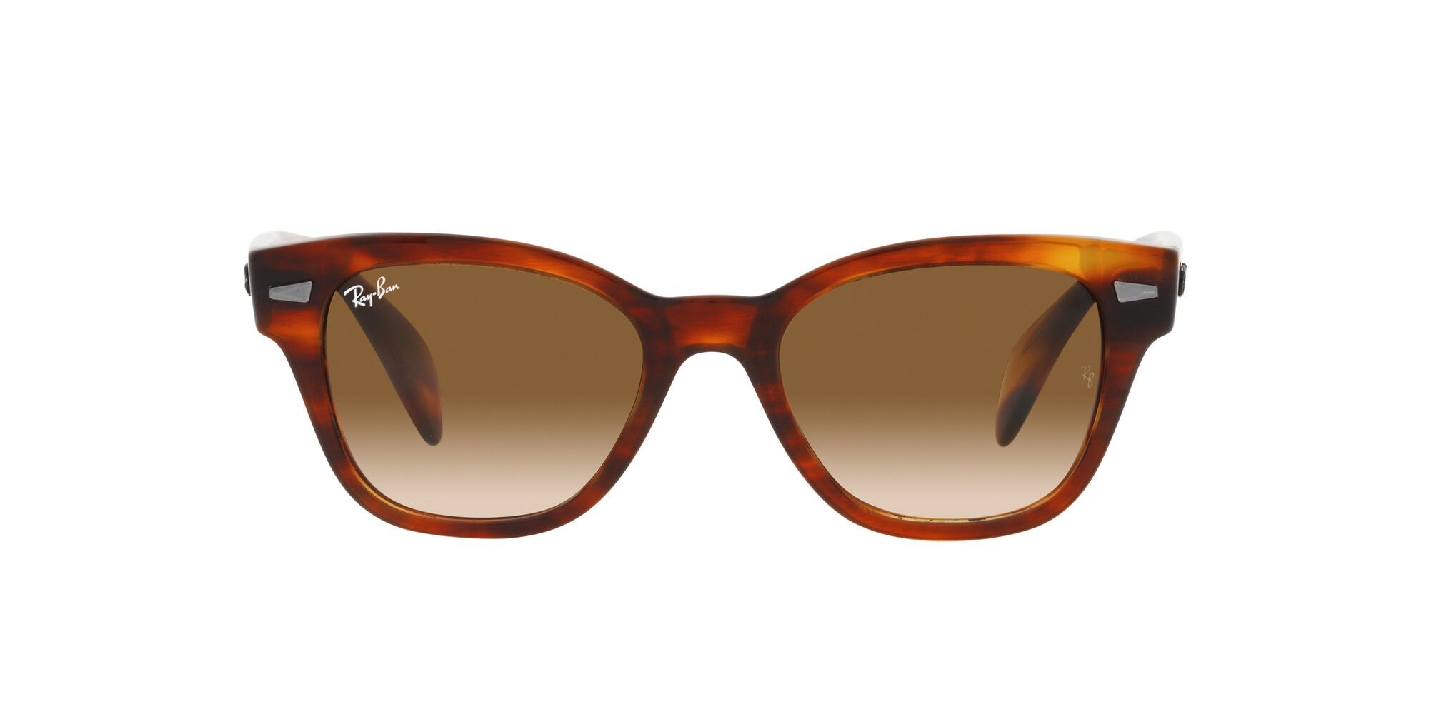Occhiali da sole Ray-Ban RB 0880S (954/51) colore striato havana forma quadrato lenti marrone sfumato
