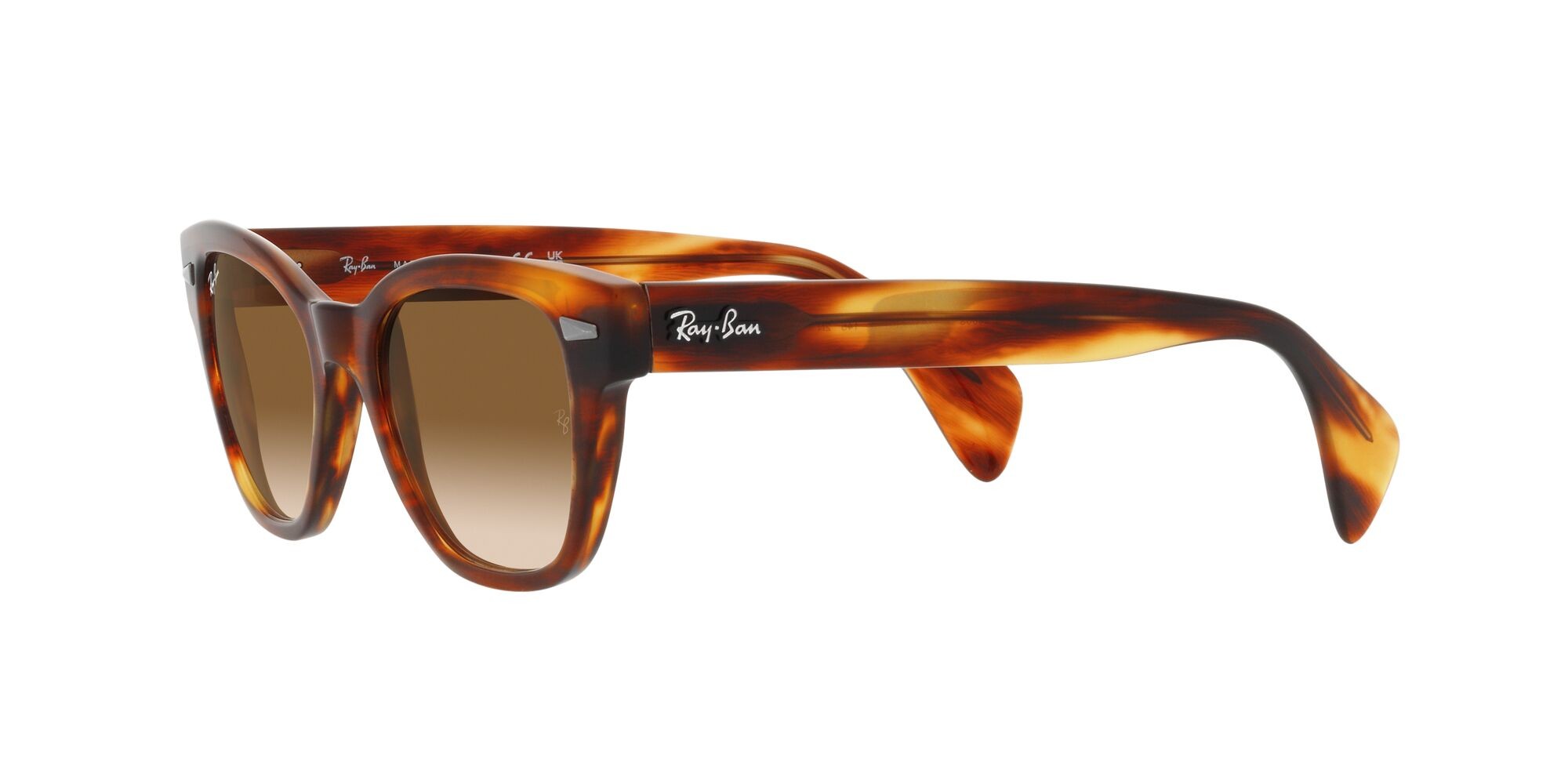 Occhiali da sole Ray-Ban RB 0880S (954/51) colore striato havana forma quadrato lenti marrone sfumato