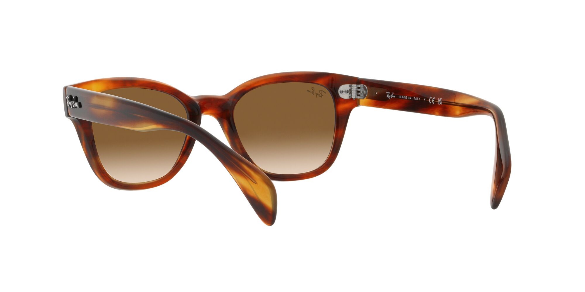 Occhiali da sole Ray-Ban RB 0880S (954/51) colore striato havana forma quadrato lenti marrone sfumato