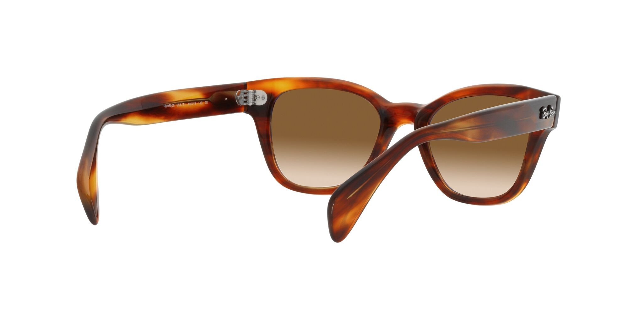 Occhiali da sole Ray-Ban RB 0880S (954/51) colore striato havana forma quadrato lenti marrone sfumato
