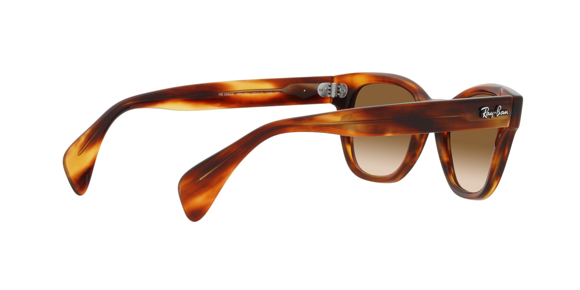 Occhiali da sole Ray-Ban RB 0880S (954/51) colore striato havana forma quadrato lenti marrone sfumato
