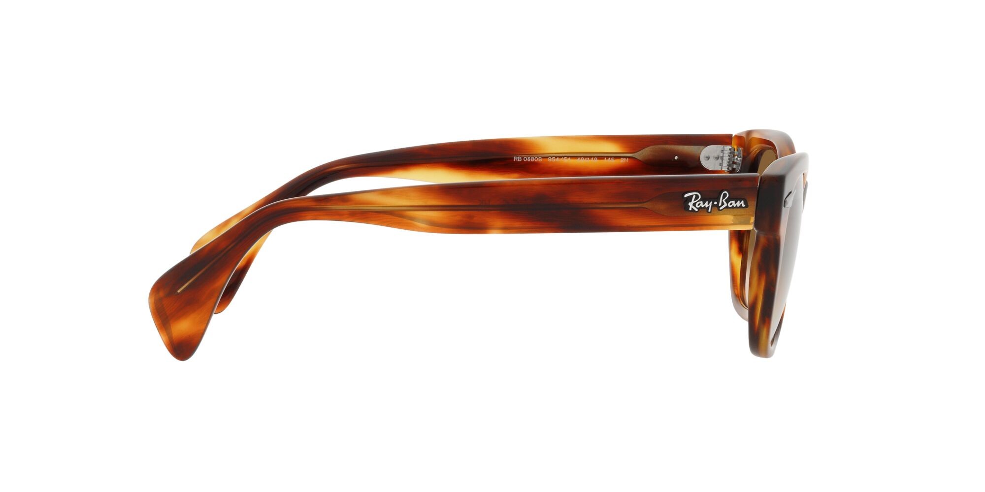 Occhiali da sole Ray-Ban RB 0880S (954/51) colore striato havana forma quadrato lenti marrone sfumato