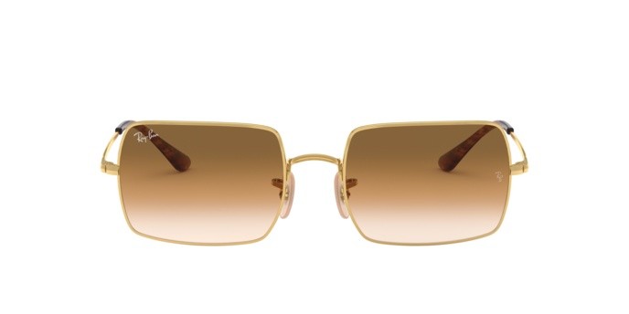 Sonnenbrillen Ray-Ban Rectangle RB 1969 (914751) farbe gold form rechteckig gläser clear gradient brown