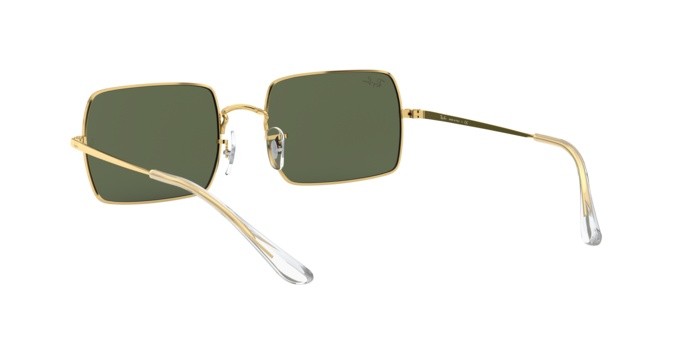 Occhiali da sole Ray-Ban Rectangle Legend Gold RB 1969 (919631) colore legend gold forma rettangolare lenti green
