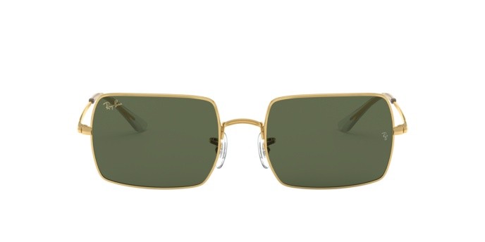 Occhiali da sole Ray-Ban Rectangle Legend Gold RB 1969 (919631) colore legend gold forma rettangolare lenti green