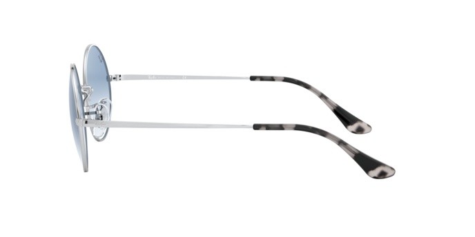 Sunglasses Ray-Ban Oval RB 1970 (91493F) color silver shape rectangle lenses clear gradient blue