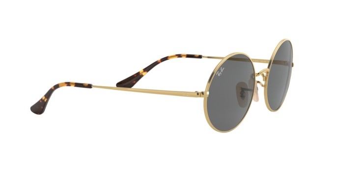 Sonnenbrillen Ray-Ban Oval RB 1970 (9150B1) farbe gold form rechteckig gläser dark grey