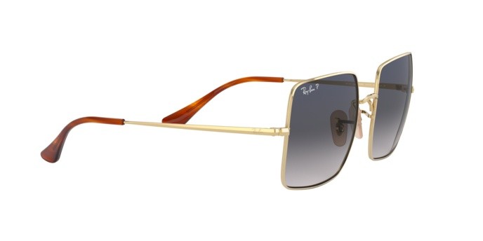 Occhiali da sole Ray-Ban Square RB 1971 (914778) colore gold forma quadrato lenti blue gradient blue polar