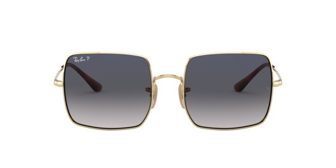 Occhiali da sole Ray-Ban Square RB 1971 (914778) colore gold forma quadrato lenti blue gradient blue polar