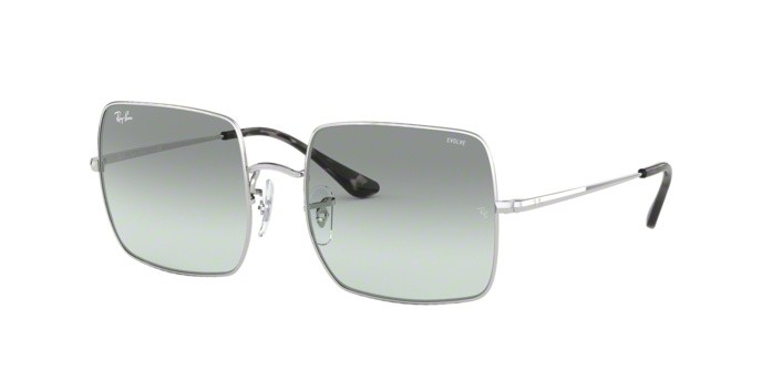 Sonnenbrillen Ray-Ban Square Washed Evolve RB 1971 (9149AD) farbe silver form quadratisch gläser photo azure gradient blue