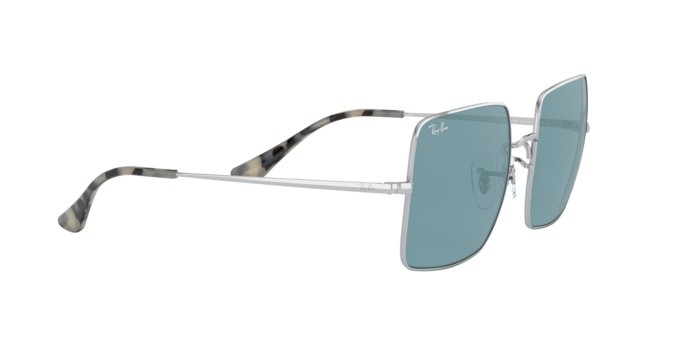 Sonnenbrillen Ray-Ban Square RB 1971 (919756) farbe silver form quadratisch gläser azure mirror blue