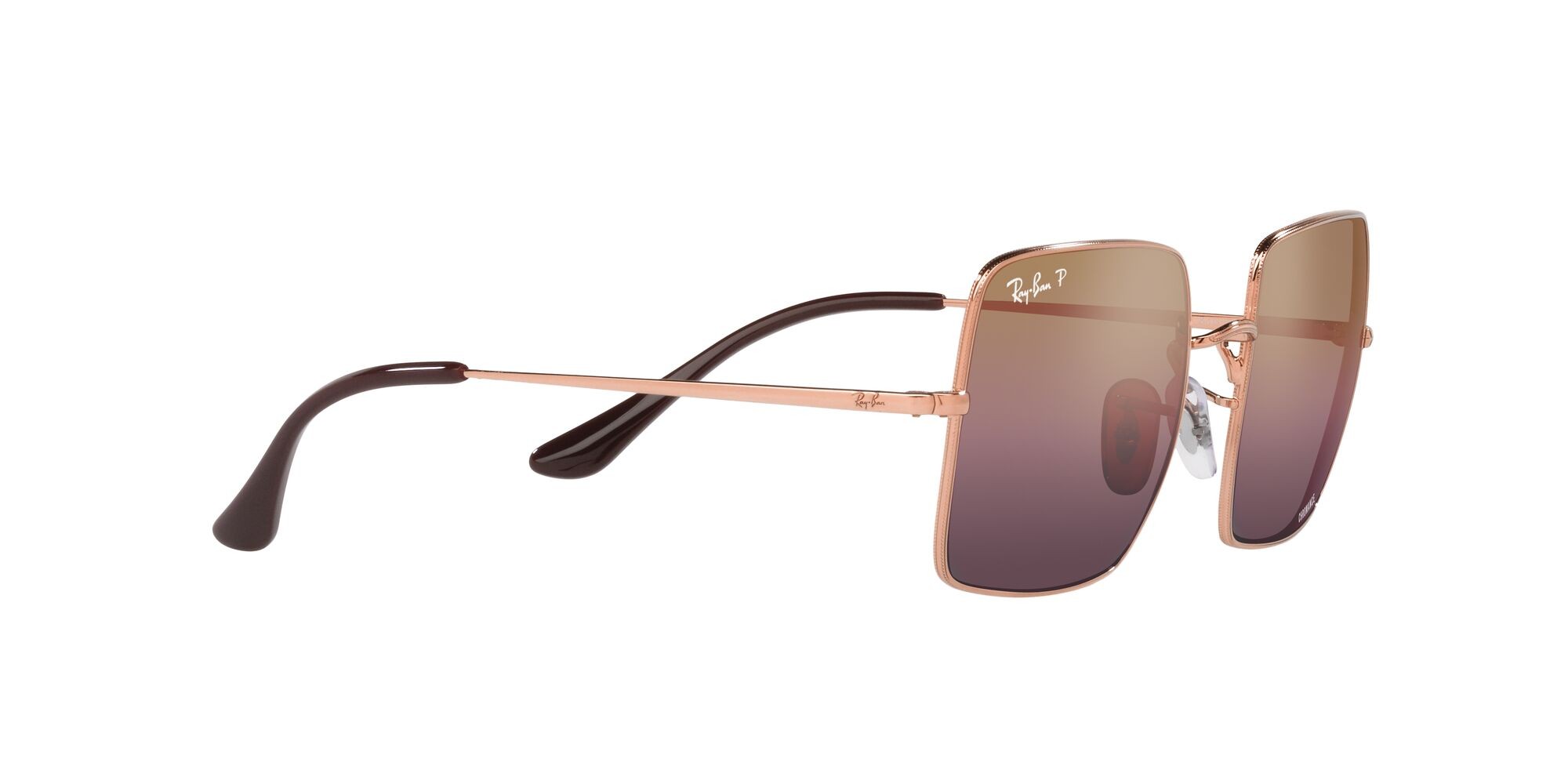 Sonnenbrillen Ray-Ban Square RB 1971 (9202G9) farbe rose gold form quadratisch gläser rosso