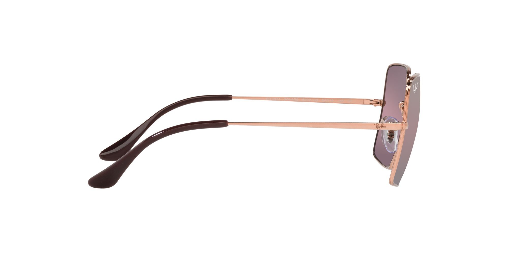 Sonnenbrillen Ray-Ban Square RB 1971 (9202G9) farbe rose gold form quadratisch gläser rosso