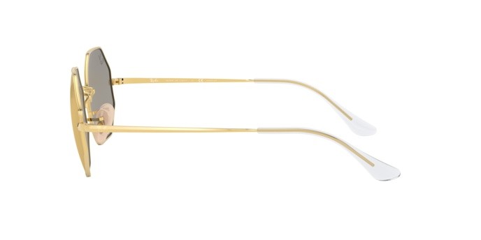 Sonnenbrillen Ray-Ban Octagon Mirror Evolve RB 1972 (001/B3) farbe shiny gold form rechteckig gläser photo dark grey mirror gold