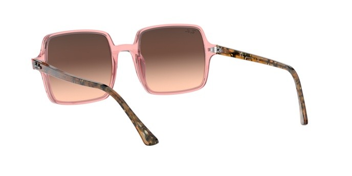 Sonnenbrillen Ray-Ban Square ii RB 1973 (1282A5) farbe trasparent pink form quadratisch gläser pink gradient brown