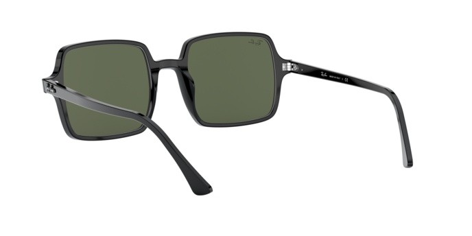 Occhiali da sole Ray-Ban Square ii RB 1973 (901/31) colore black forma quadrato lenti green