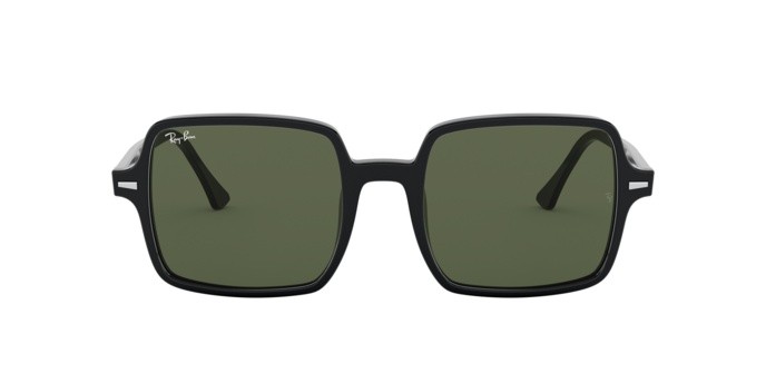 Occhiali da sole Ray-Ban Square ii RB 1973 (901/31) colore black forma quadrato lenti green