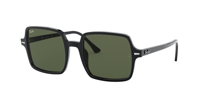 Occhiali da sole Ray-Ban Square ii RB 1973 (901/31) colore black forma quadrato lenti green