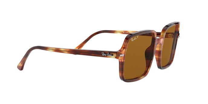 Sonnenbrillen Ray-Ban Square ii RB 1973 (954/57) farbe stripped havana form quadratisch gläser brown polar