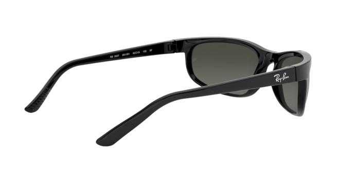 Sonnenbrillen Ray-Ban Predator RB 2027 (601/W1) farbe black form rechteckig gläser dark grey
