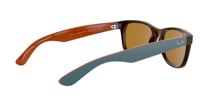 Sonnenbrillen Ray-Ban New Wayfarer RB 2132 (6179) farbe matte havana form quadratisch gläser brown