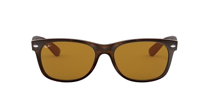 Sonnenbrillen Ray-Ban New Wayfarer RB 2132 (6179) farbe matte havana form quadratisch gläser brown