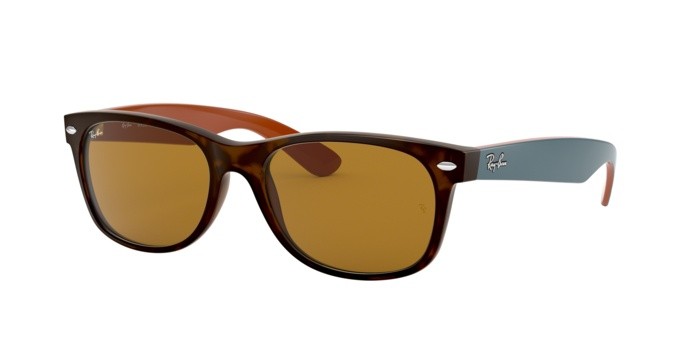 Sonnenbrillen Ray-Ban New Wayfarer RB 2132 (6179) farbe matte havana form quadratisch gläser brown