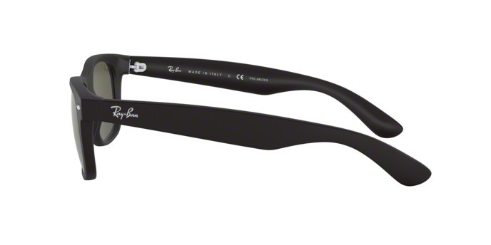 Sonnenbrillen Ray-Ban New Wayfarer RB 2132 (622/58) farbe rubber black form quadratisch gläser polar green