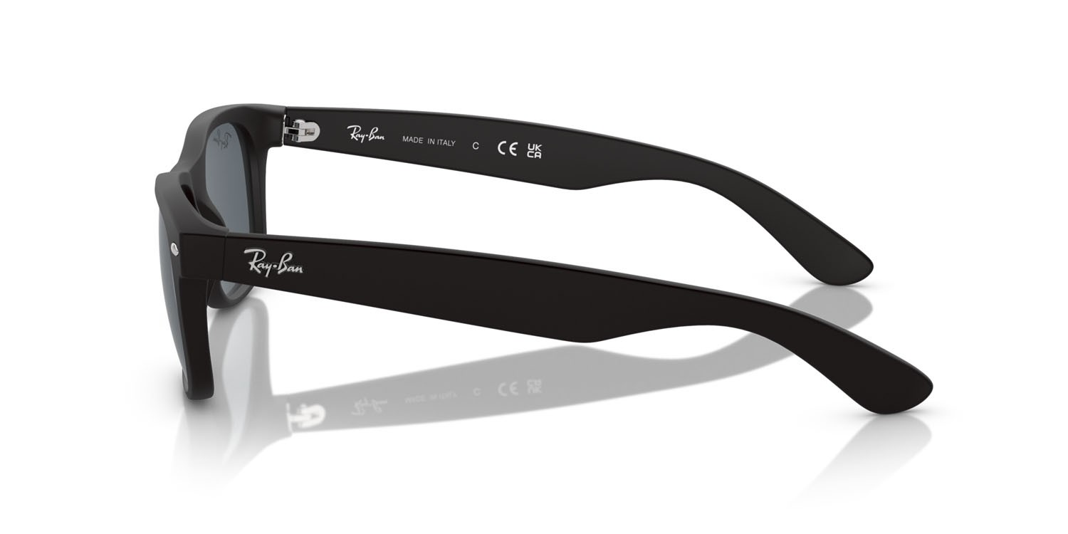 Sonnenbrillen Ray-Ban New Wayfarer RB 2132 (622/R5) farbe nero form quadratisch gläser blu