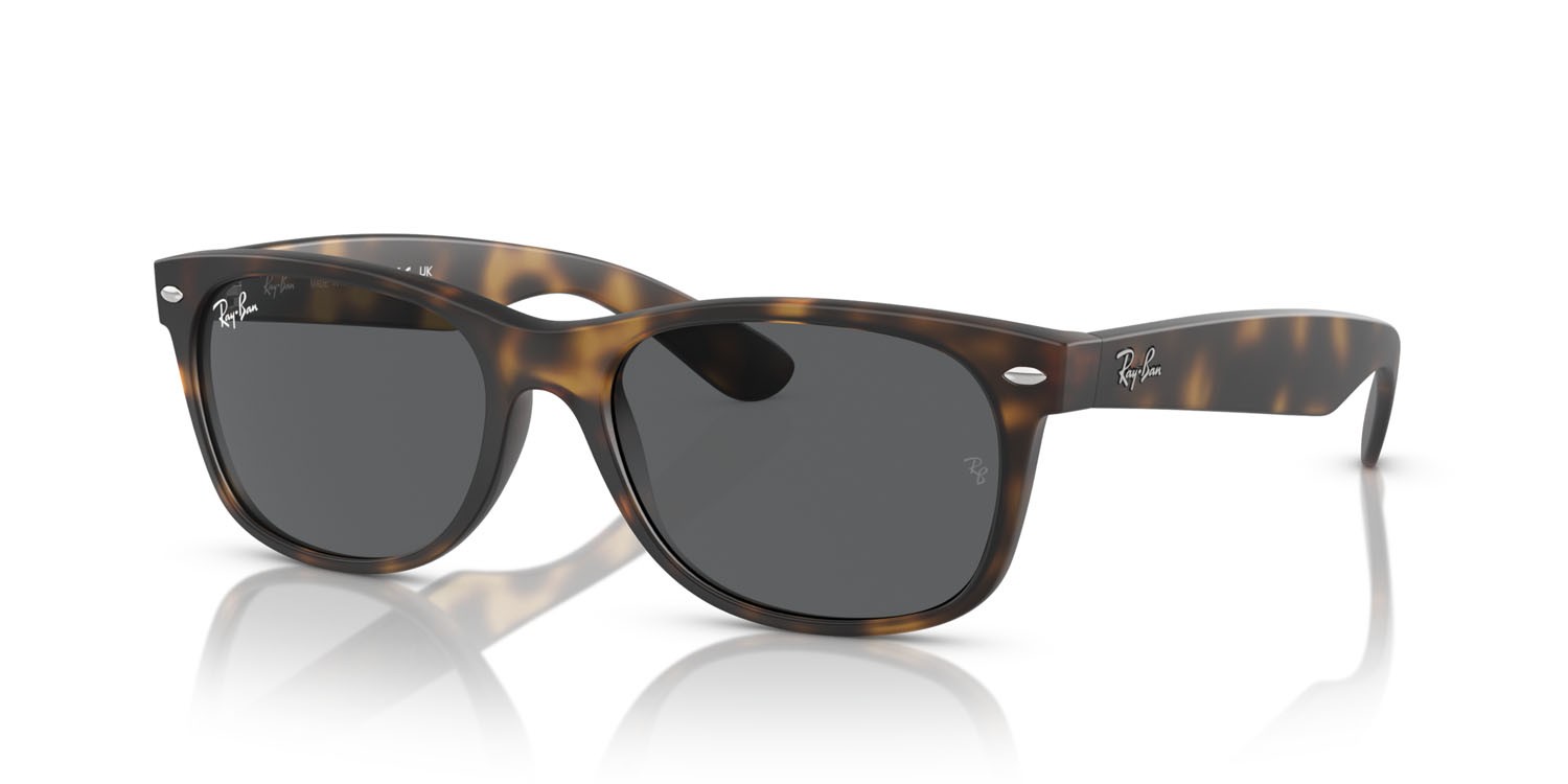 Sonnenbrillen Ray-Ban New Wayfarer RB 2132 (865/B1) farbe havana form quadratisch gläser grigio scuro