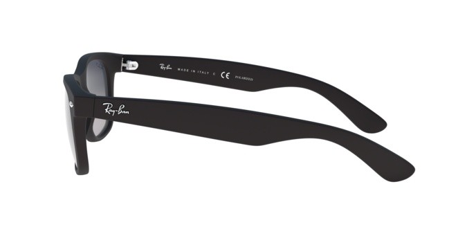 Sonnenbrillen Ray-Ban New wayfarer RB 2132F (601S78) farbe matte black form quadratisch gläser polar blue grad. grey